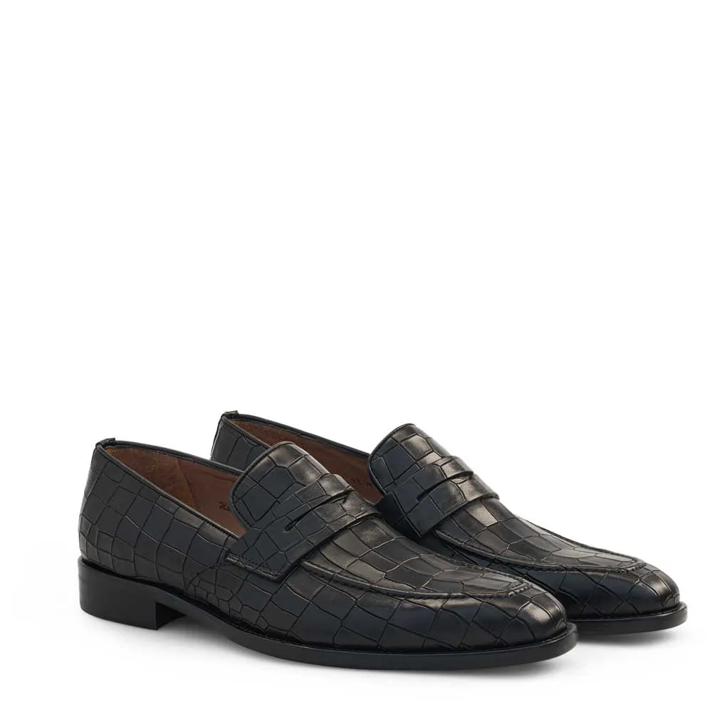 19542 Embossed Penny Loafer