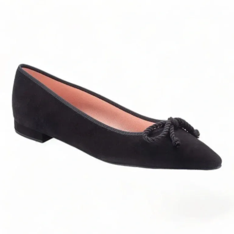 50113 - Black Suede Flats for Teen/Women by Pretty Ballerinas