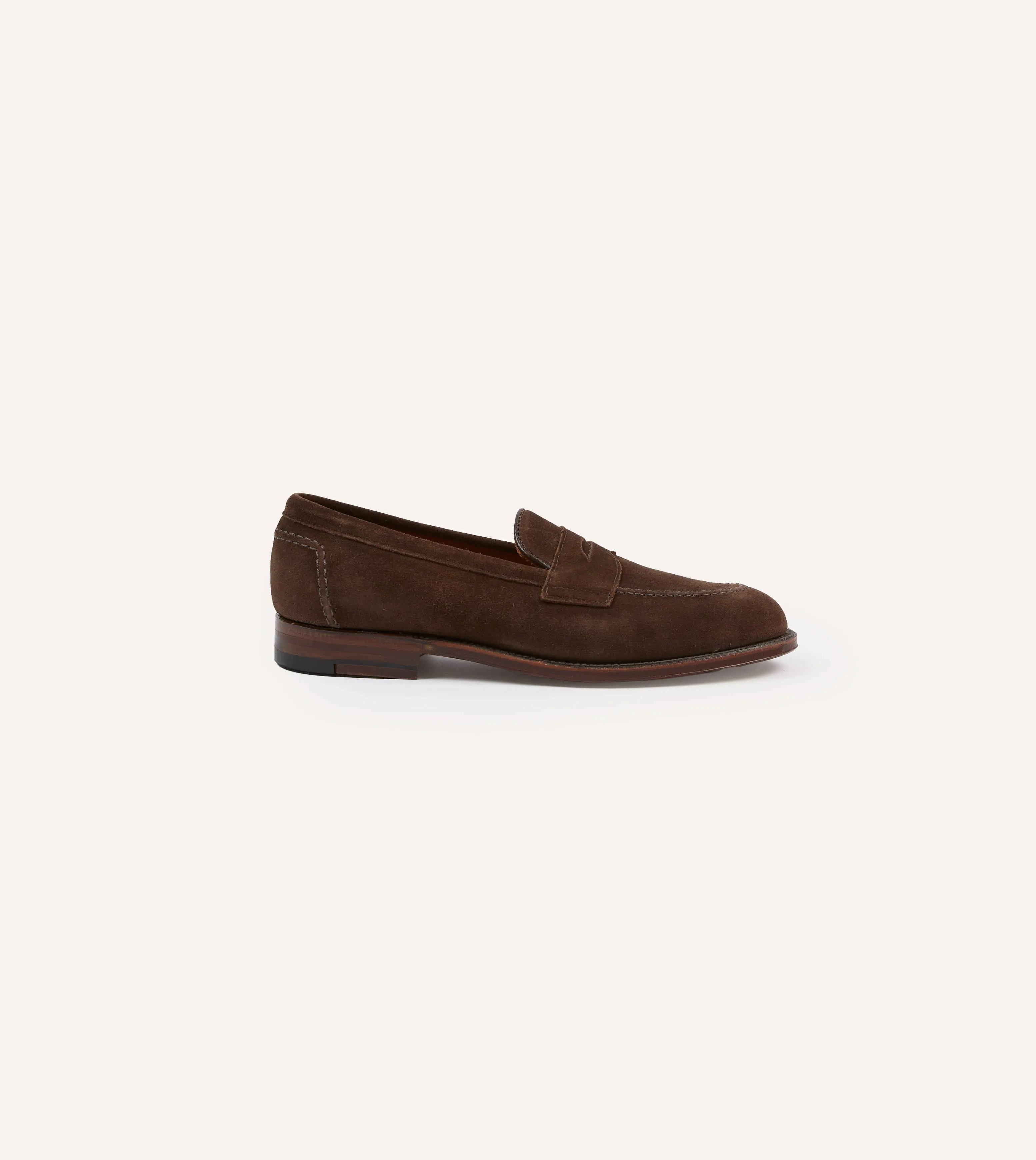 Alden Brown Suede Handsewn Penny Loafer