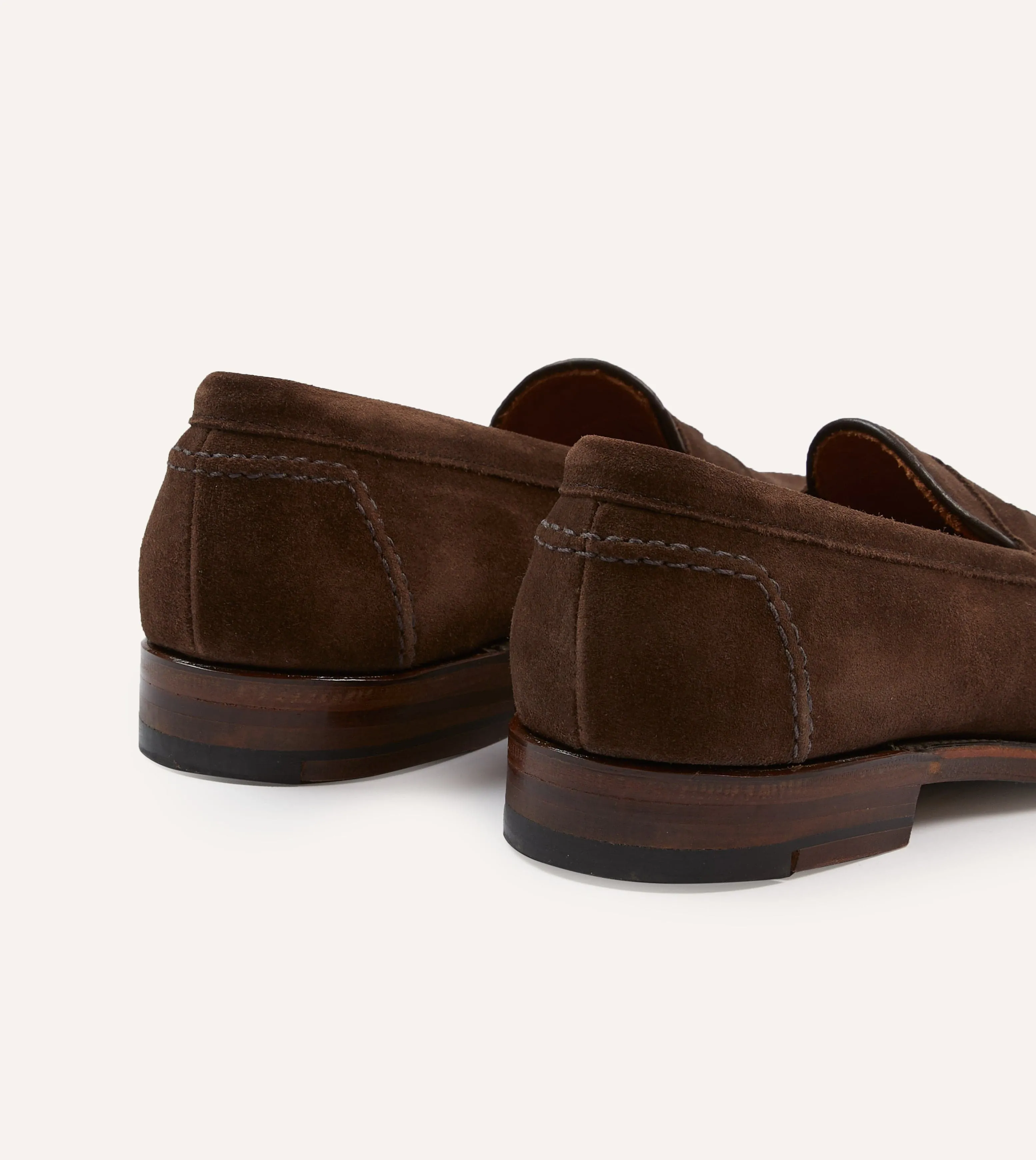 Alden Brown Suede Handsewn Penny Loafer