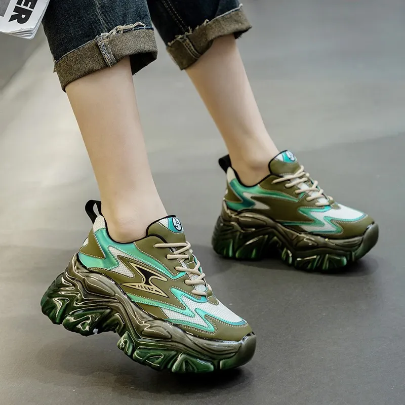 Alternative Style Women's Platforms / Multicolor Women's Shoes / Cool Sneakers For Girl