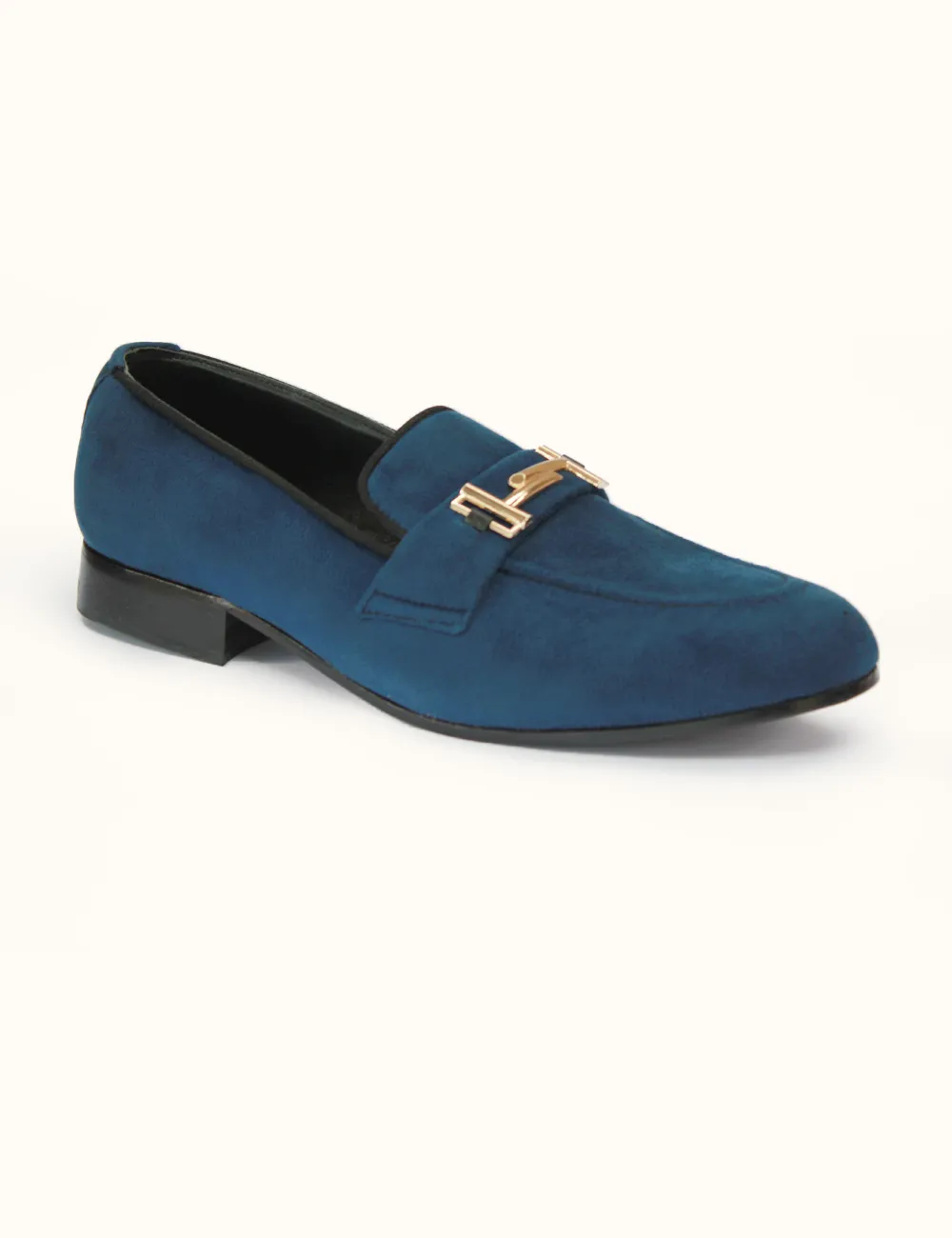 Blue | Formal Velvet Moccasin for men