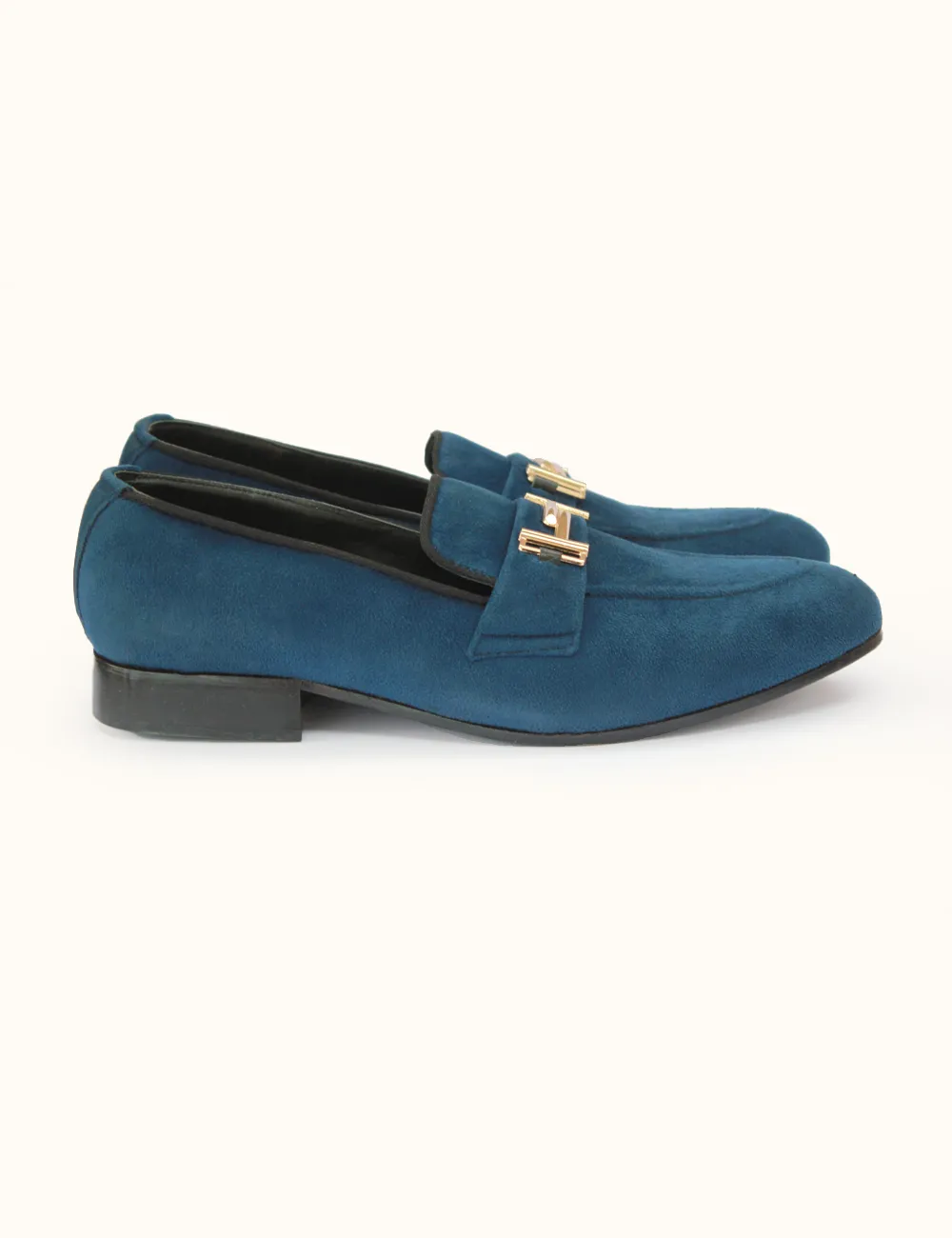 Blue | Formal Velvet Moccasin for men