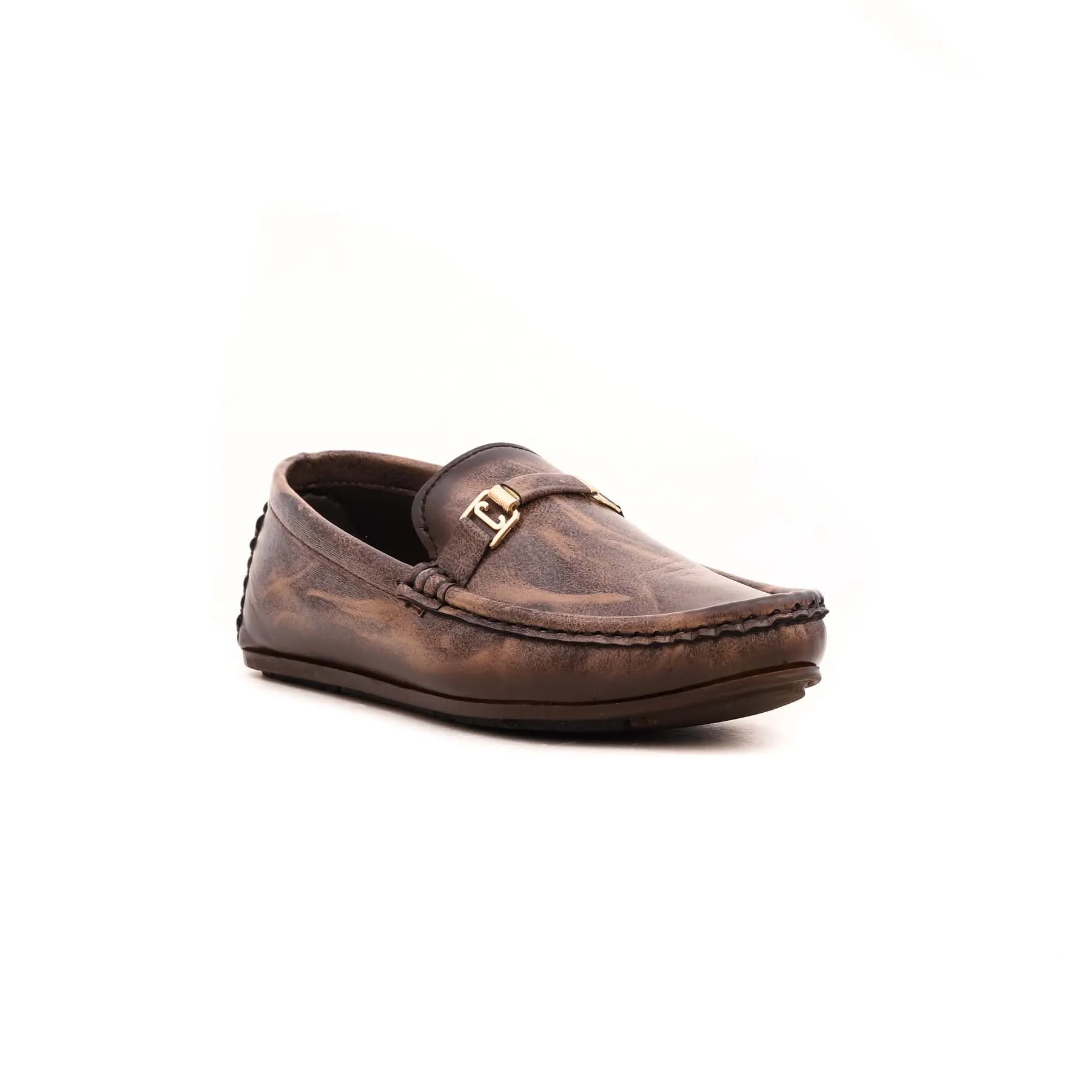 Boys Brown Formal Moccasin KD0436