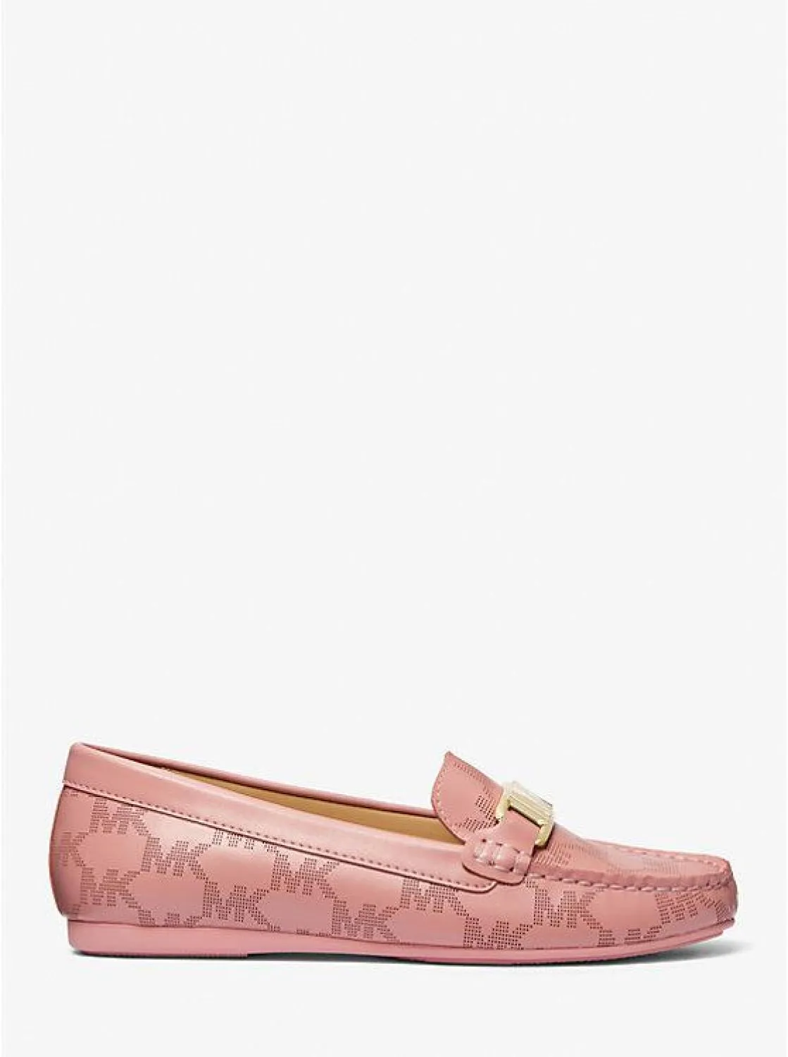 Camila Logo Perforated Faux Leather Moccasin