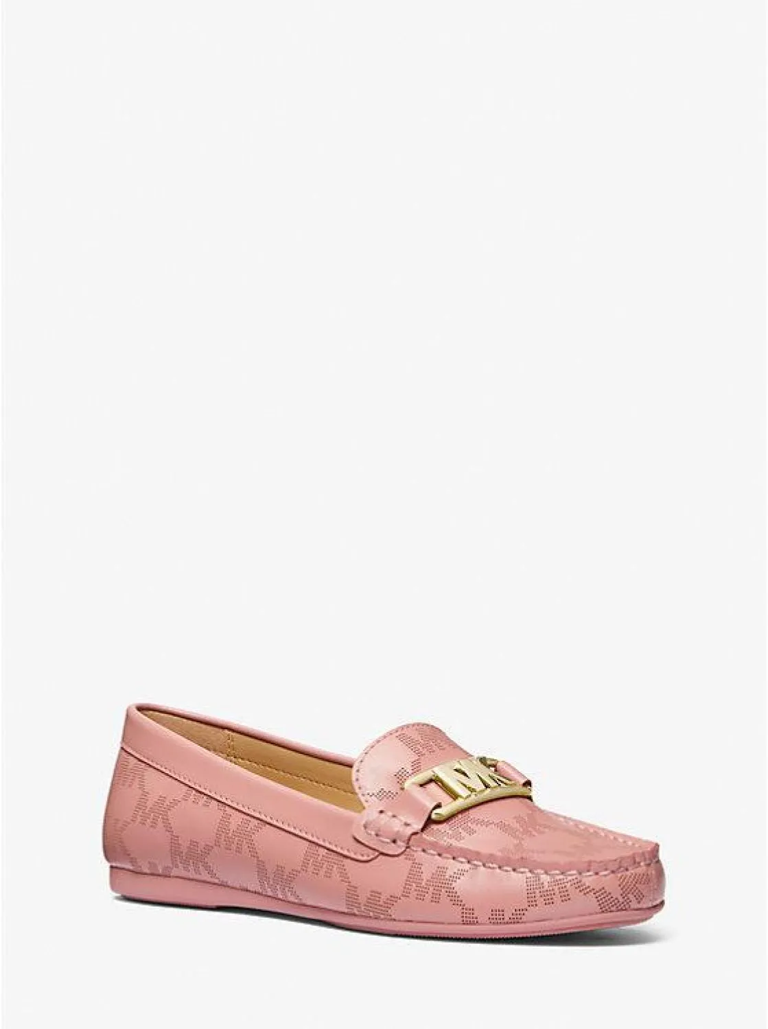 Camila Logo Perforated Faux Leather Moccasin