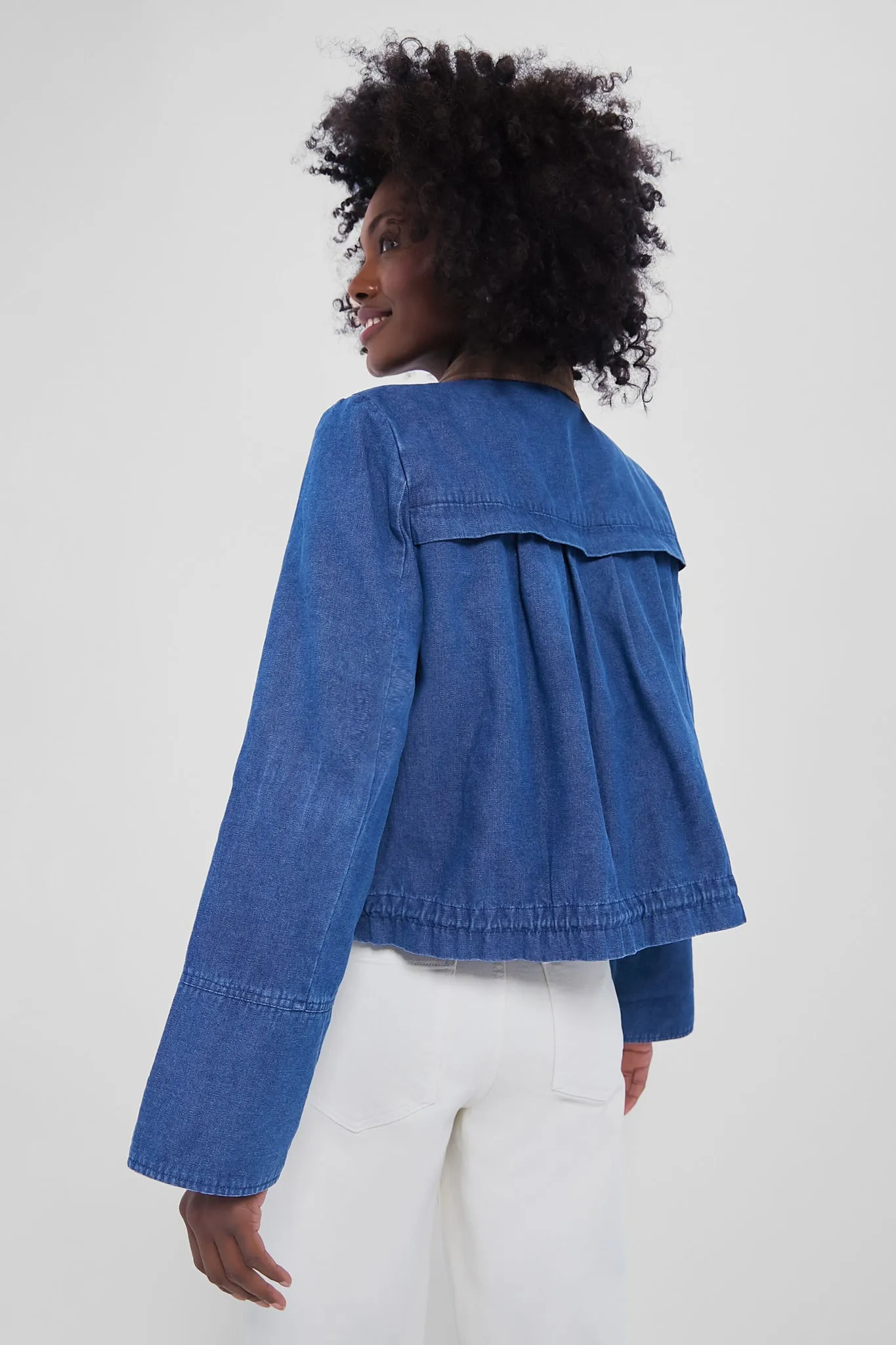 Denim Cropped Connolly Jacket