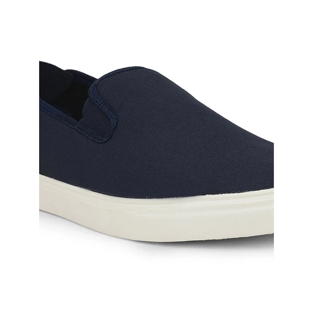 Gliders Non-Lacing Navy Blue Casual Sneakers For Men HYPER-E By Liberty