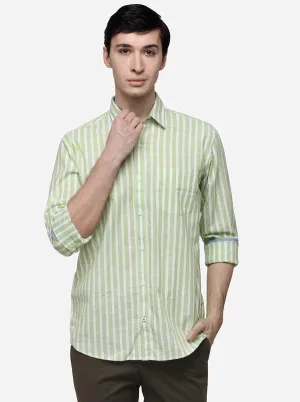 Green Tailored Fit Checked Casual Shirt | JadeBlue