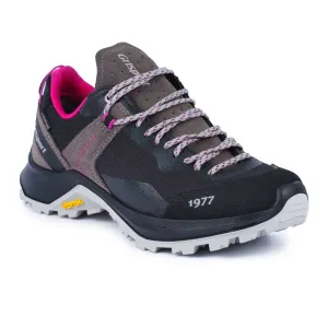 Grisport Lady Trident Ladies Grey And Pink Suede Lace Up Shoes