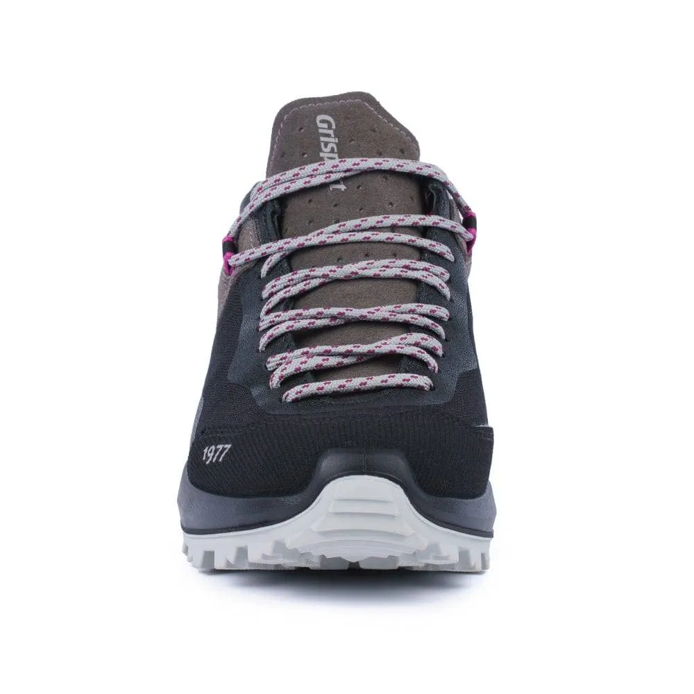 Grisport Lady Trident Ladies Grey And Pink Suede Lace Up Shoes