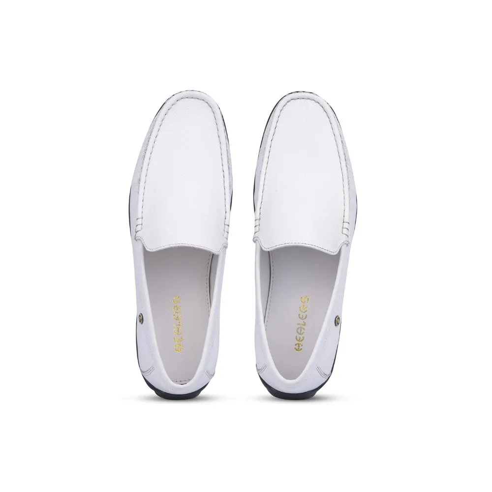 Healers Formal White Loafers For Men UVI-18 By Liberty