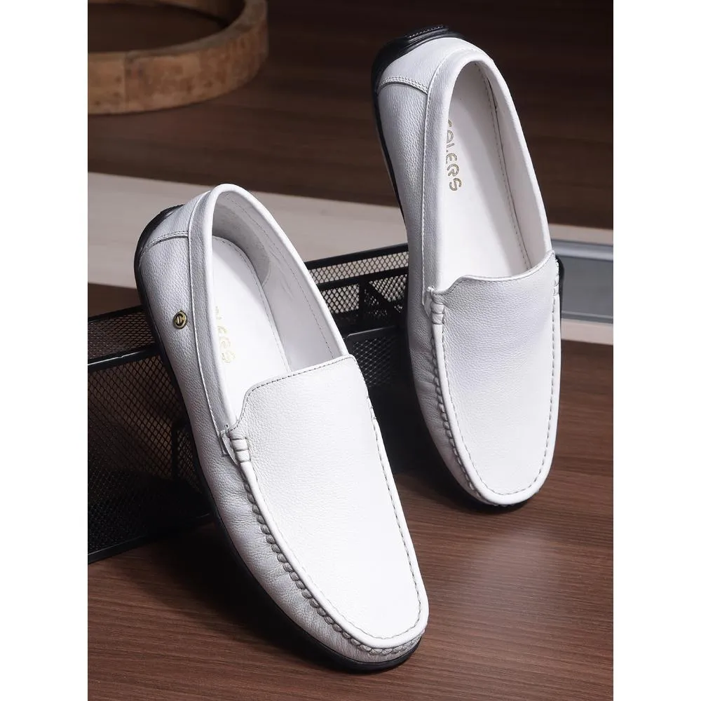 Healers Formal White Loafers For Men UVI-18 By Liberty