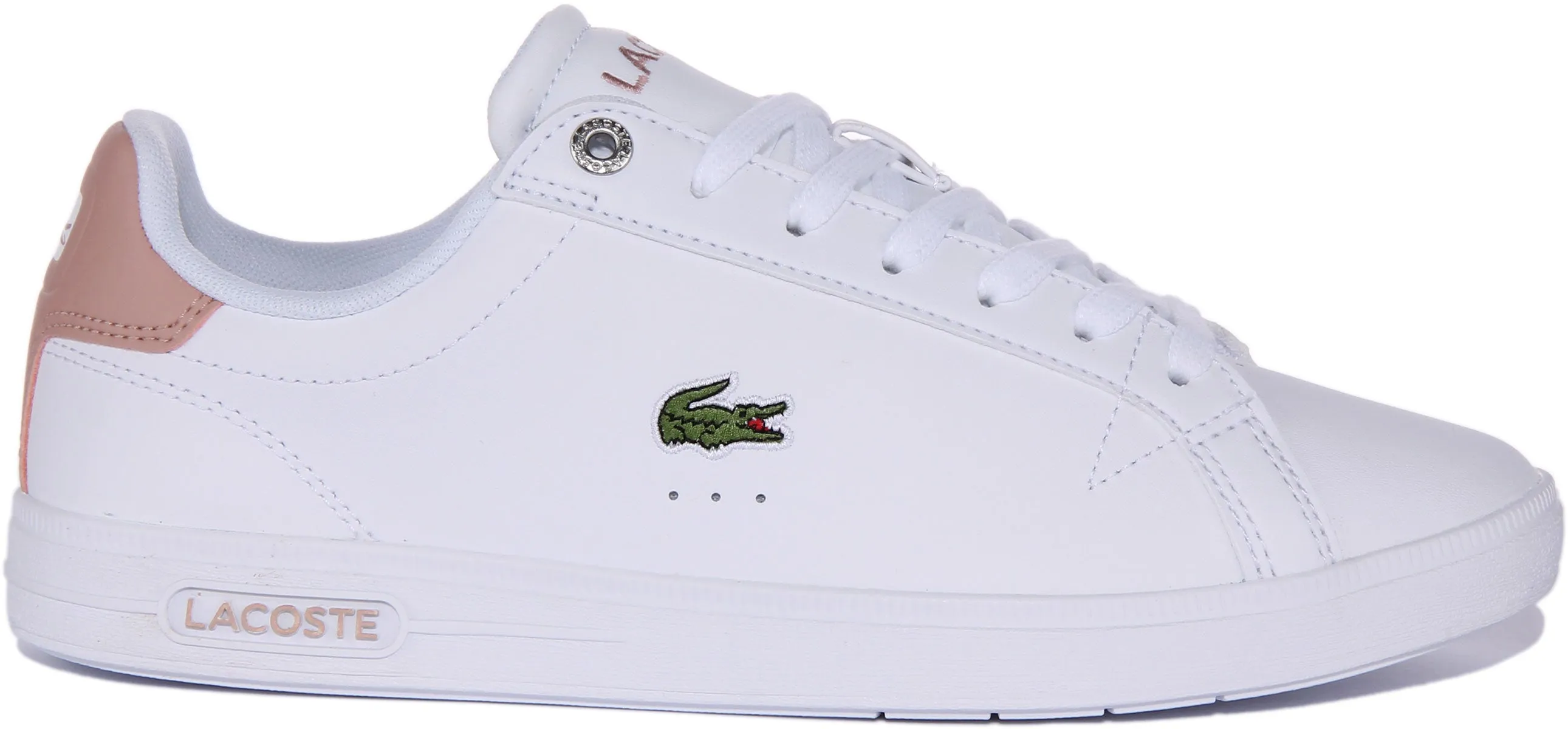 Lacoste Graduate Pro In White Pink For Women