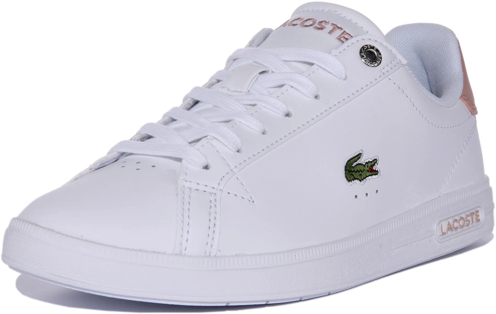 Lacoste Graduate Pro In White Pink For Women