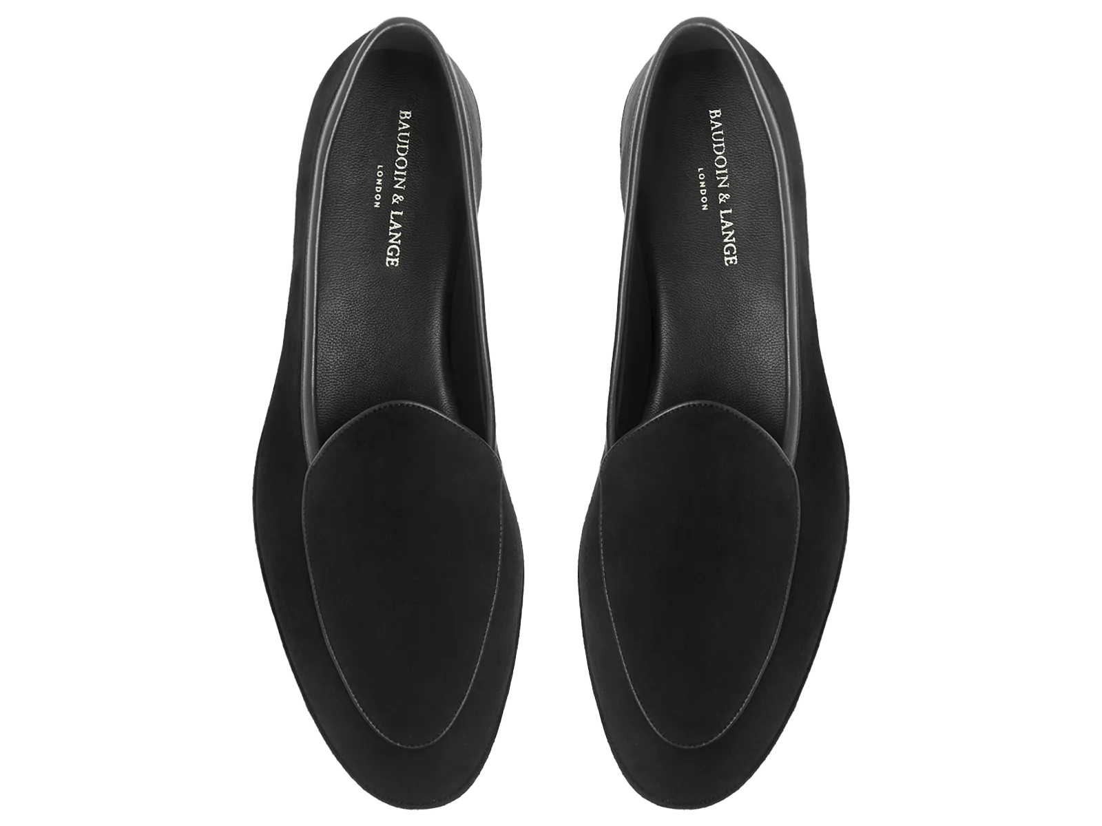 Lune Slippers in Black Luxe Suede