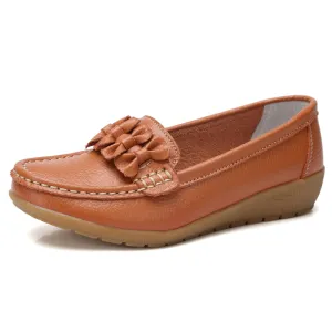 Mocassim Feminino Couro Antideslizamento