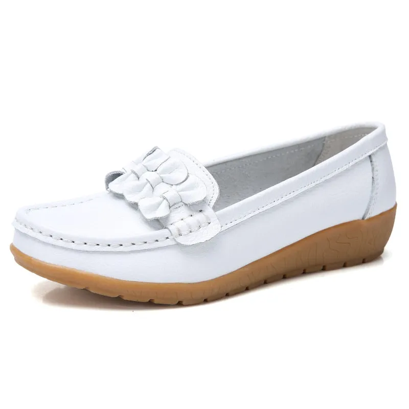 Mocassim Feminino Couro Antideslizamento