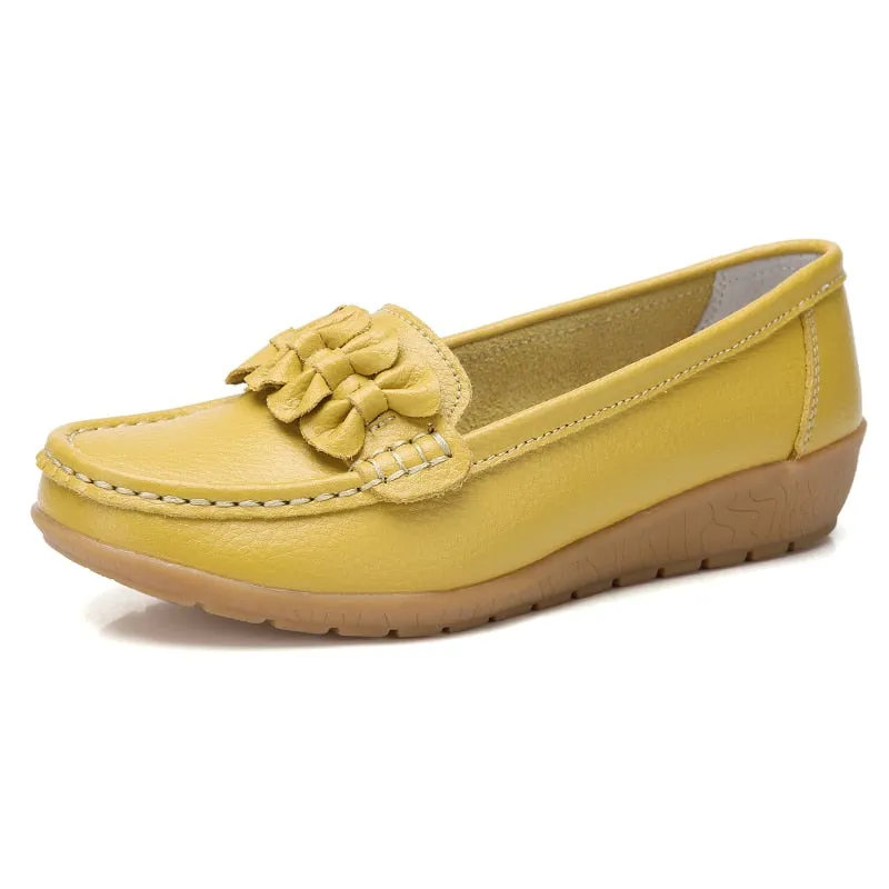 Mocassim Feminino Couro Antideslizamento