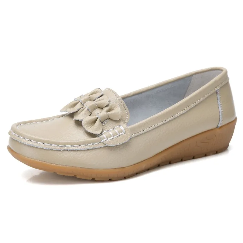 Mocassim Feminino Couro Antideslizamento