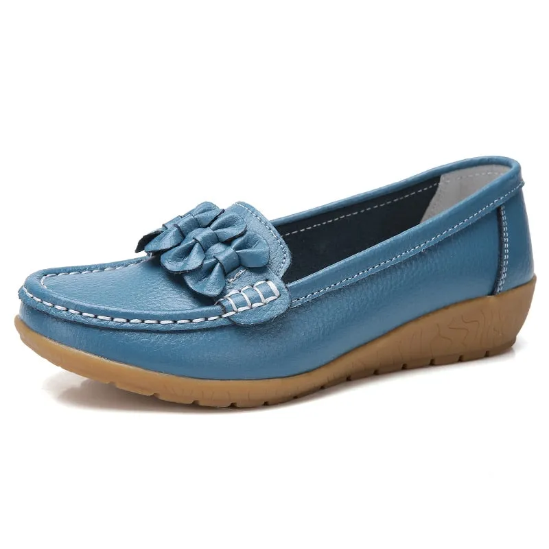 Mocassim Feminino Couro Antideslizamento