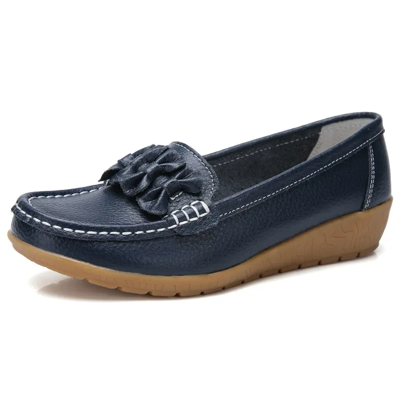 Mocassim Feminino Couro Antideslizamento