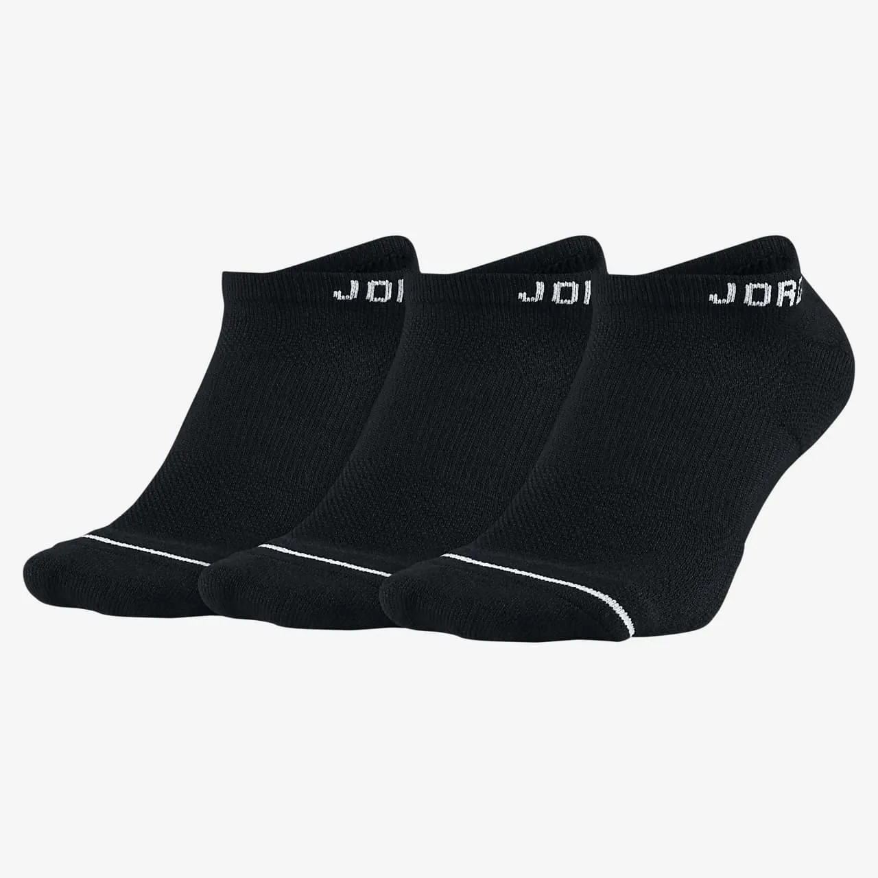 NIKE JORDAN EVERYDAY MAX NO SHOW SOCKS (3 PACK) - BLACK/WHITE