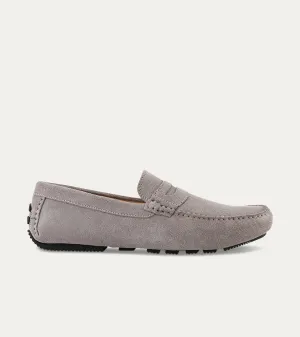 Santi Moccasin In Grey Suede