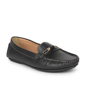 Senorita Casual Black Loafers For Women GI-SML-02 By Liberty