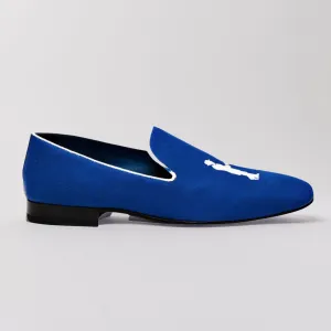 Slipper in Cobalt Blue with White Logo