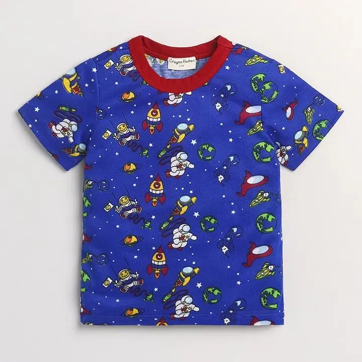 Spacecraft Printed Half Sleeves Set