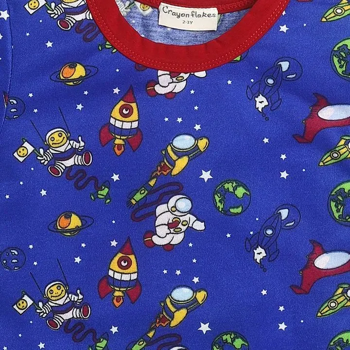 Spacecraft Printed Half Sleeves Set