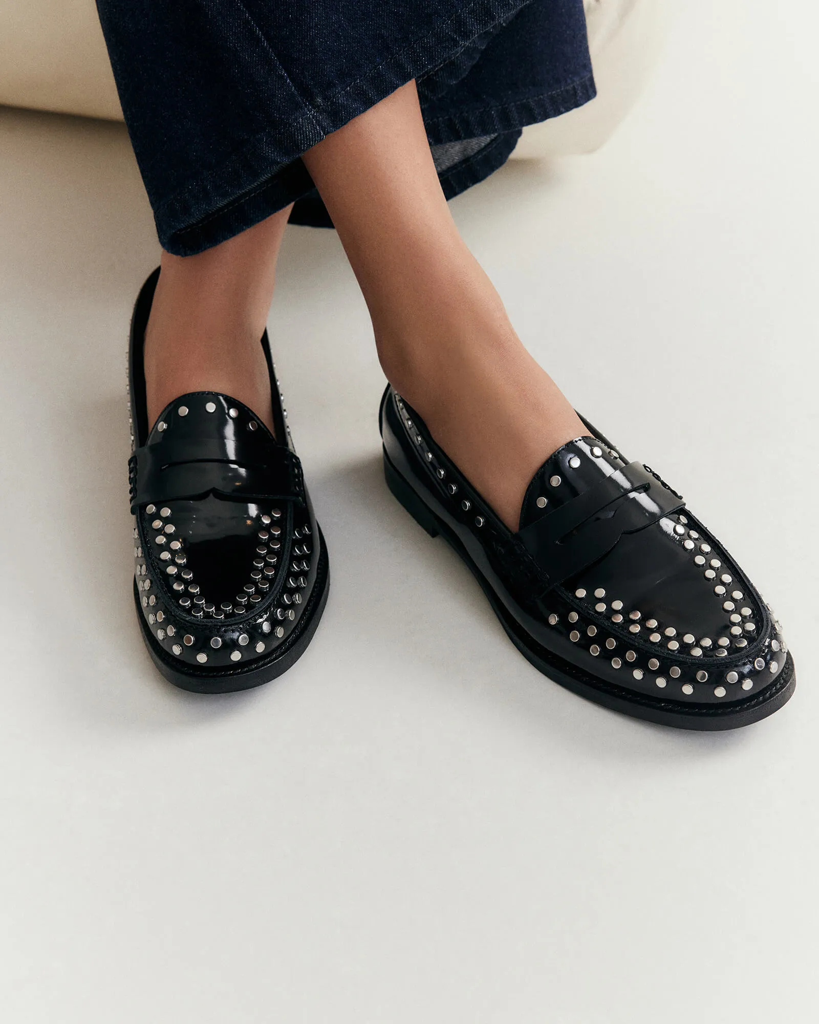 TEXAS LOAFERS BLACK LEATHER