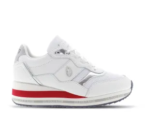 US POLO WOMEN TRAINERS IN WHITE