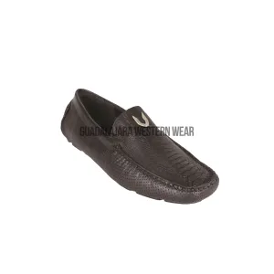 Vestigium Black Grasso Ostrich Leg Loafers