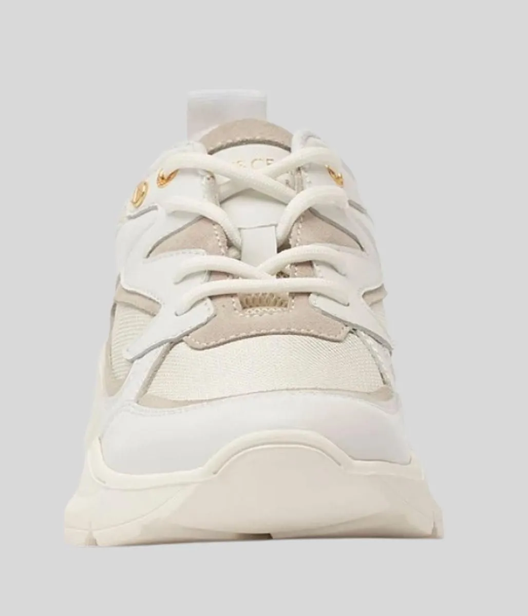 White Cecilia Leather Trainers